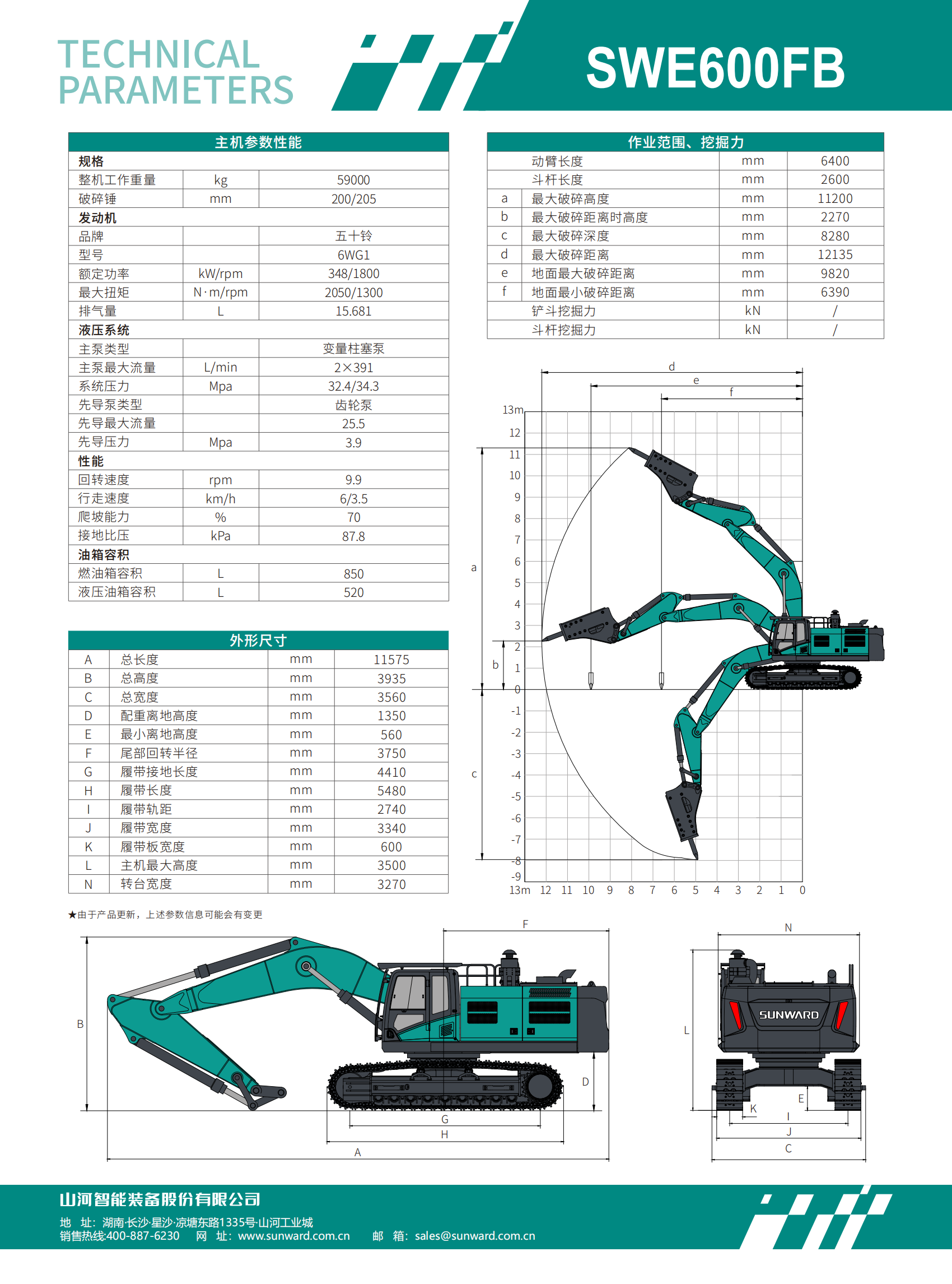 SWE600FB 大型挖掘機(jī)